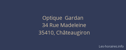 Optique  Gardan