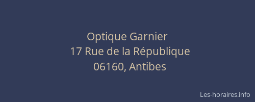 Optique Garnier