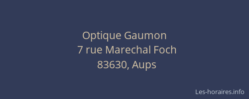 Optique Gaumon