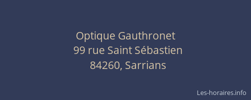 Optique Gauthronet