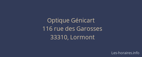 Optique G&eacute;nicart