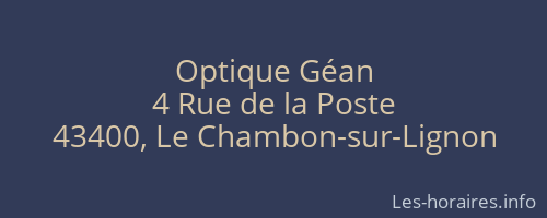 Optique Géan