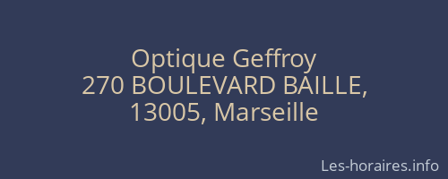 Optique Geffroy