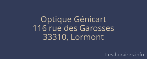 Optique Génicart