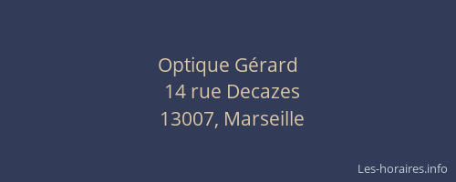 Optique Gérard