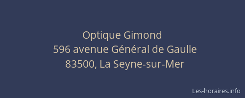 Optique Gimond