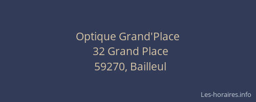 Optique Grand'Place