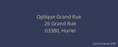 Optique Grand Rue