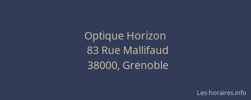 Optique Horizon