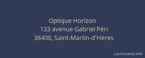Optique Horizon
