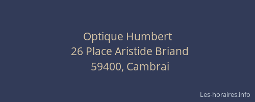 Optique Humbert