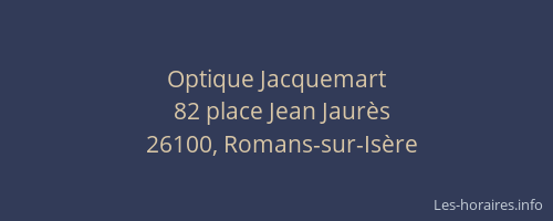 Optique Jacquemart