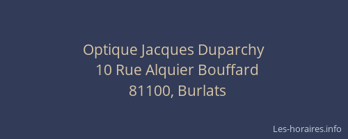 Optique Jacques Duparchy