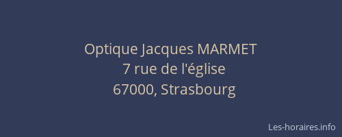 Optique Jacques MARMET