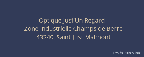 Optique Just'Un Regard