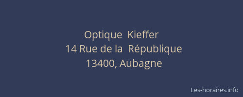 Optique  Kieffer