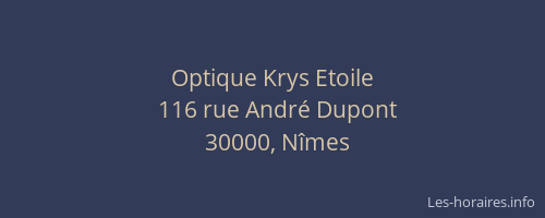 Optique Krys Etoile