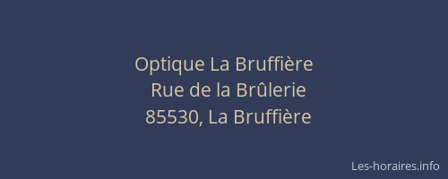 Optique La Bruffière
