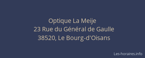 Optique La Meije