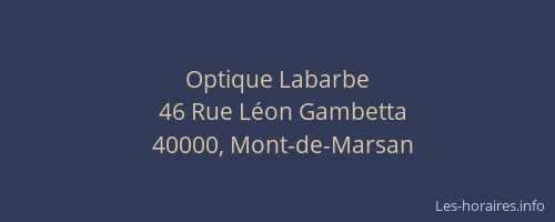 Optique Labarbe
