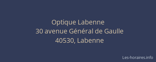 Optique Labenne
