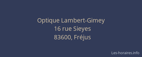 Optique Lambert-Gimey