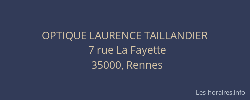 OPTIQUE LAURENCE TAILLANDIER