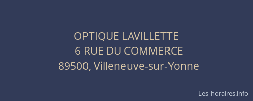 OPTIQUE LAVILLETTE