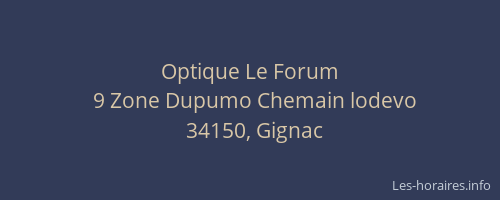 Optique Le Forum