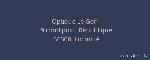 Optique Le Goff
