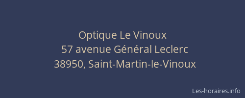 Optique Le Vinoux