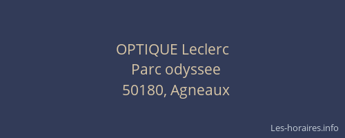 OPTIQUE Leclerc