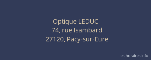 Optique LEDUC