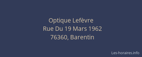 Optique Lefèvre