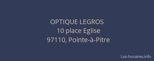 OPTIQUE LEGROS