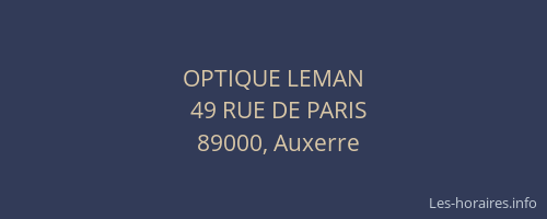 OPTIQUE LEMAN