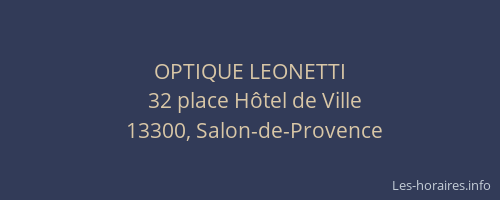 OPTIQUE LEONETTI