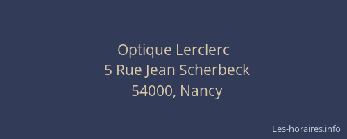 Optique Lerclerc