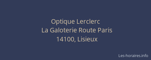 Optique Lerclerc