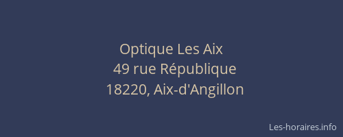 Optique Les Aix