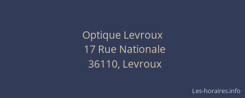 Optique Levroux
