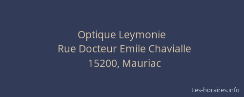 Optique Leymonie