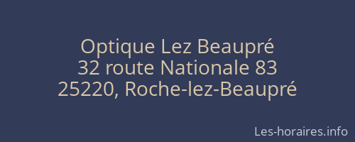 Optique Lez Beaupré