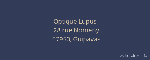Optique Lupus