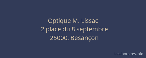 Optique M. Lissac