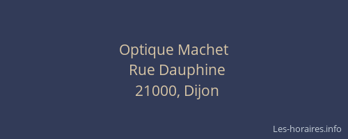 Optique Machet