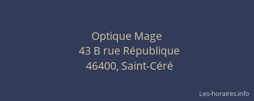Optique Mage