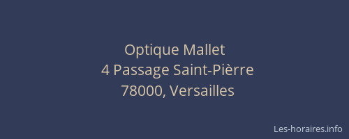 Optique Mallet