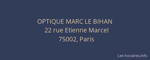 OPTIQUE MARC LE BIHAN