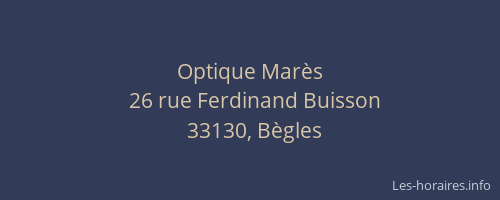 Optique Marès